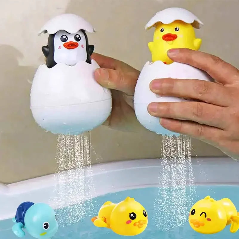 Cute Duck and Penguin Water Spray Bathing Toy for Kids - Fun Sprinkler and Shower Accessory for Bath Time and Swimming Gifts