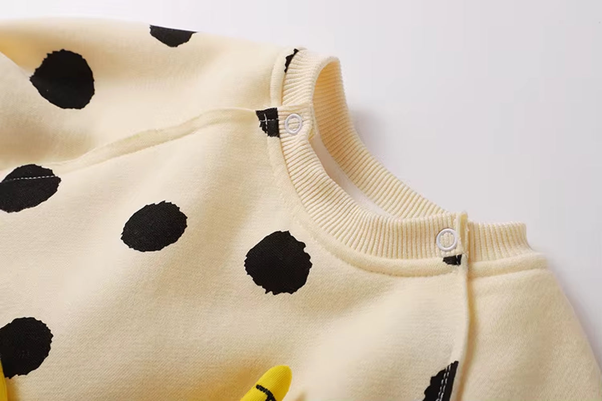Spring Baby Clothes Banana Romper Cotton Sleepwear Korean Newborn Clothes Boy Girl Bodysuit Banana Dot Toddler Jumpsuit