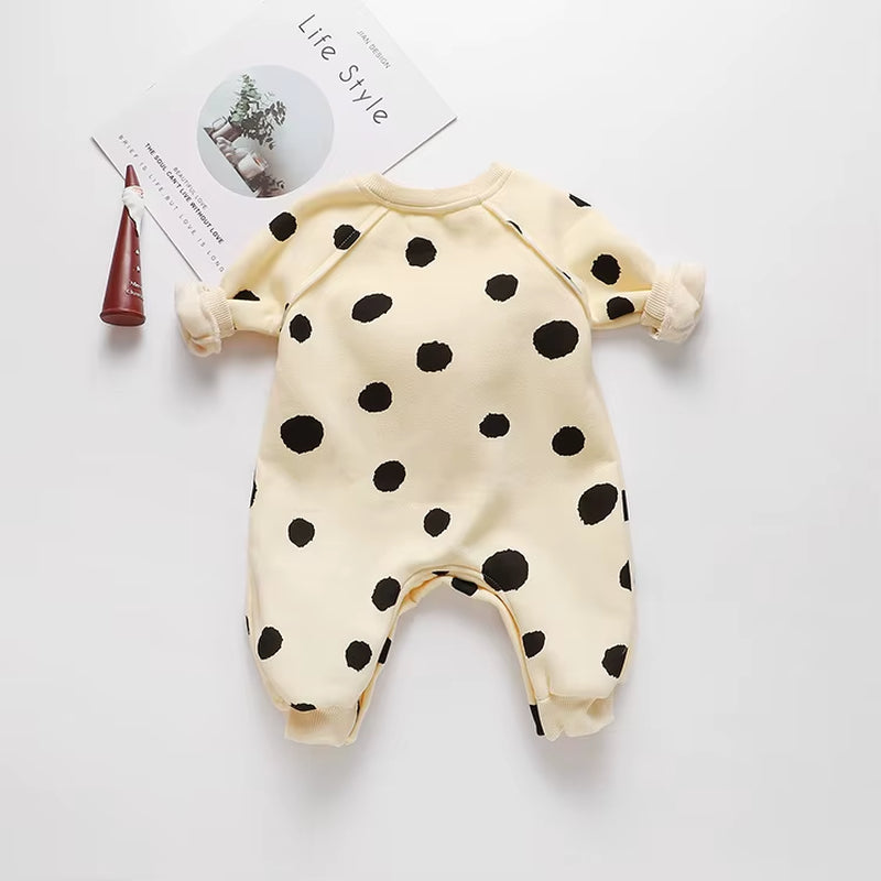 Spring Baby Clothes Banana Romper Cotton Sleepwear Korean Newborn Clothes Boy Girl Bodysuit Banana Dot Toddler Jumpsuit