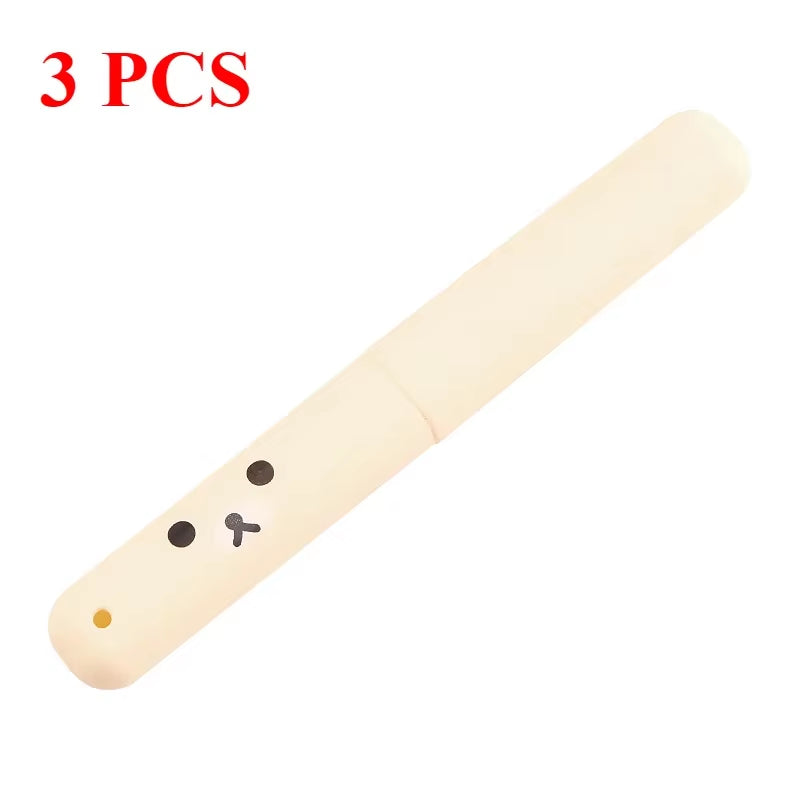 Travel Portable Toothbrush Box Toothbrush Storage Box Cute Cartoon Easy Bear Toothbrush Set Toilet Toothbrush Set